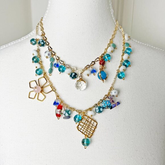 One-of-a-Kind Vintage Revival Gold Charm Necklace – Layered, Adjustable, Sustain - Picture 1 of 6